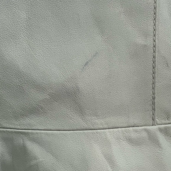 L’AGENCE White Leather Peplum Jacket - Picture 5 of 6